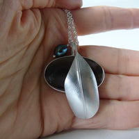Murmuration agate charm necklace