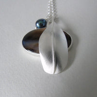 Murmuration agate charm necklace