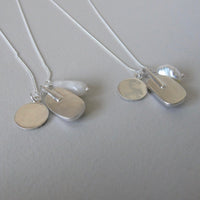 silver yellow sapphire sunshine charm necklace