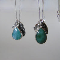 silver larimar charm necklace