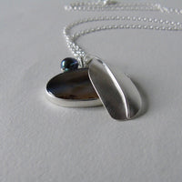 Murmuration agate charm necklace