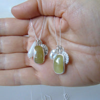 silver yellow sapphire sunshine charm necklace