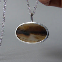 Murmuration agate charm necklace