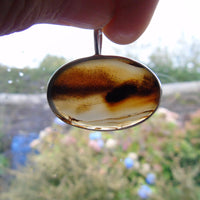 Murmuration agate charm necklace