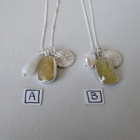 silver yellow sapphire sunshine charm necklace