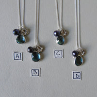 silver nighfall blue topaz necklace