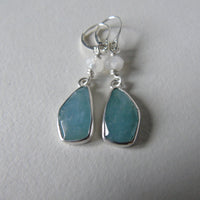 silver snowflake and frost earrings