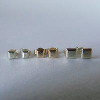 9ct solid gold mini leaf studs