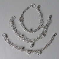 Silver chain Tangled charm bracelet