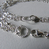 Silver chain Tangled charm bracelet