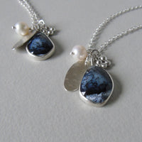 silver winter landscape necklace #1