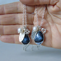 silver winter landscape necklace #1