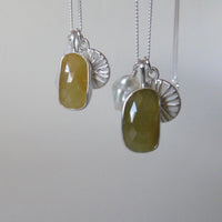 silver yellow sapphire sunshine charm necklace
