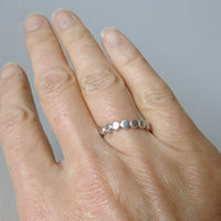 silver flat bob ring