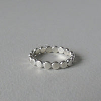 silver flat bob ring