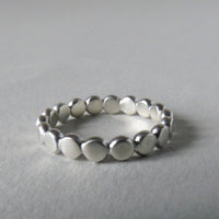 silver flat bob ring