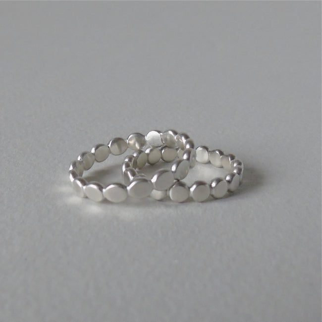 silver flat bob ring