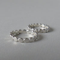 silver flat bob ring