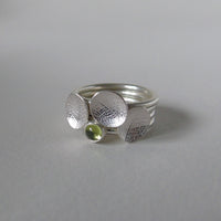 silver little leaf stacking ring