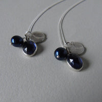 silver moonlit night iolite necklace