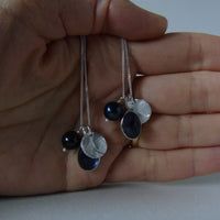 silver moonlit night iolite necklace