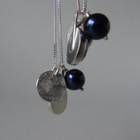 silver moonlit night iolite necklace