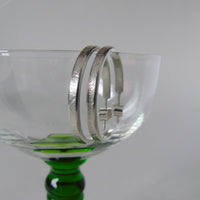 silver leaf texture hoops