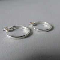 silver leaf texture hoops