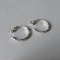 silver leaf texture hoops