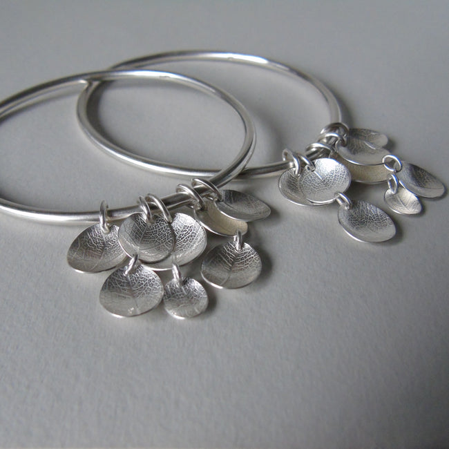 silver  leaf dish bangle