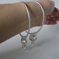 silver  leaf dish bangle