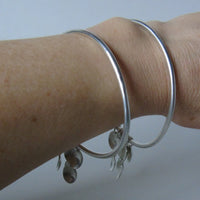 silver  leaf dish bangle