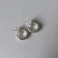 silver leaf texture hoops