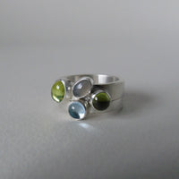 Rockpool pair of silver rings