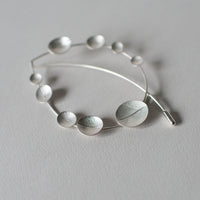 silver oval leaf dish brooch