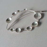 silver oval leaf dish brooch