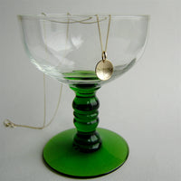 9ct yellow gold mini leaf dish necklace