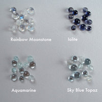 silver domed leaf earrings with dewdrop