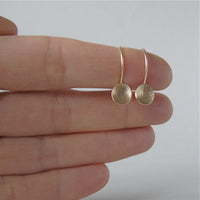 9ct yellow gold mini leaf dish hooks