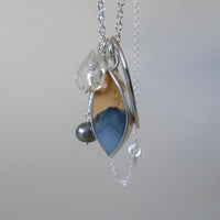 silver lone pine sunset necklaces