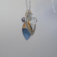 silver lone pine sunset necklaces