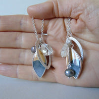 silver lone pine sunset necklaces