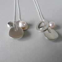 silver leaf and prehnite charm necklace