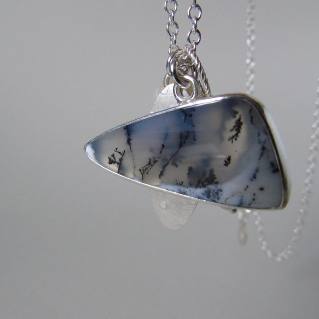 silver winter landscape necklace #3