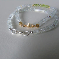 Aquamarine bead bracelet