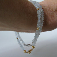 Aquamarine bead bracelet