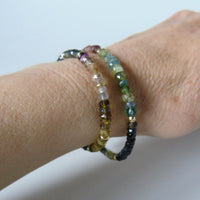 Gold vermeil and tourmaline bead bracelet