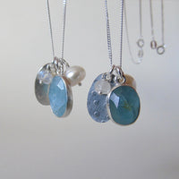 silver snowflake and frost necklaces