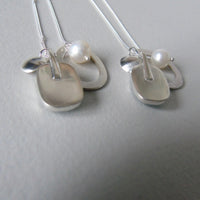silver leaf and Amazonite charm necklace