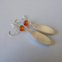candy corn agate lightning strike earrings